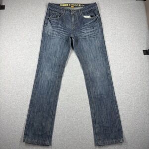 21 Men Forever 21 Straight Leg Jeans Blue Dark Wash Mens 30x32 Denim Pants